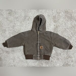 Carhartt 3T Boys' Insulated Hooded Canvas Jacket